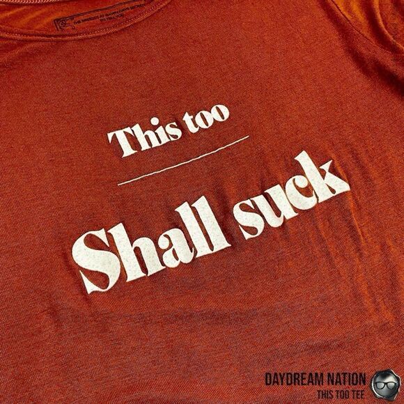 DAYDREAM NATION X DOLLS KILL THIS TOO GRAPHIC TEE SHIRT IN RUSTY BRONZE SIZE S - Picture 4 of 13